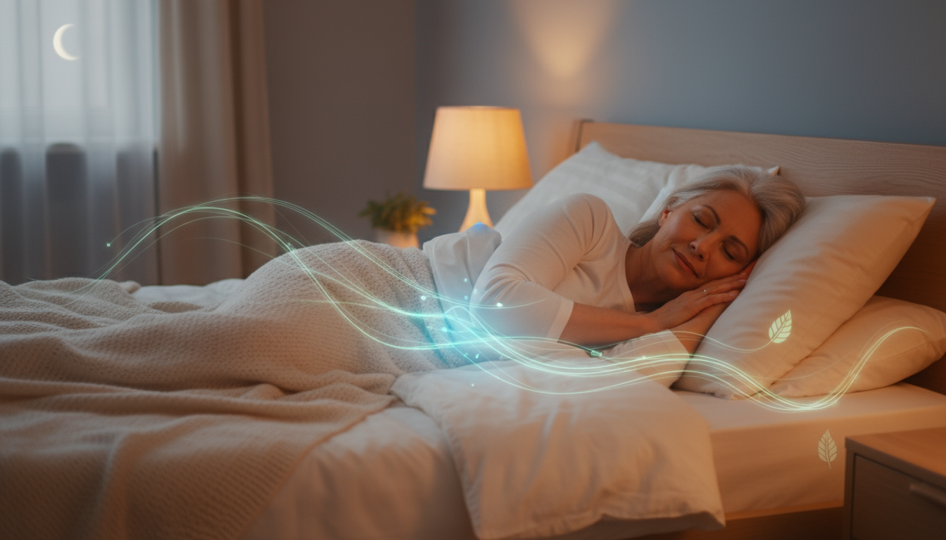 Woman sleeping while burning fat